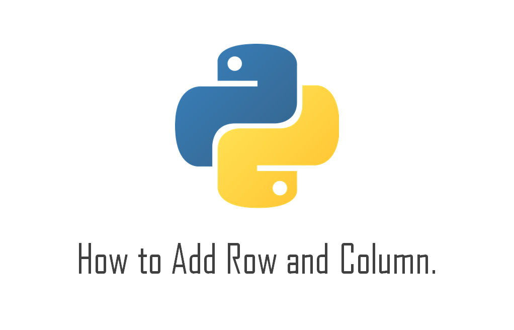 Python-pandas-dataframe-how-to-add-column-and-row